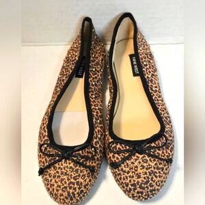 Nine West Animal Print Flats with Black Trim